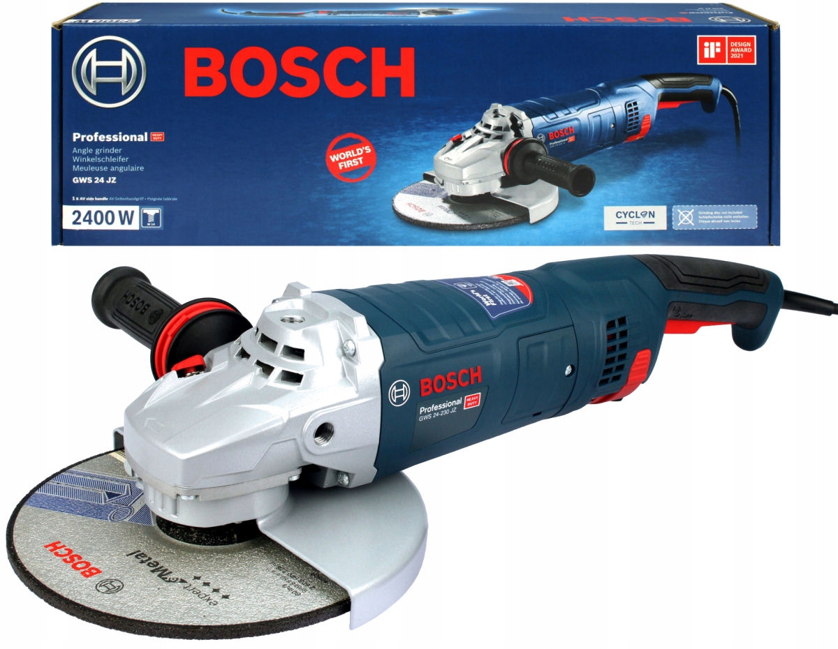 

Szlifierka Kątowa 2400W 230mm Gws 24-230 Jz Bosch