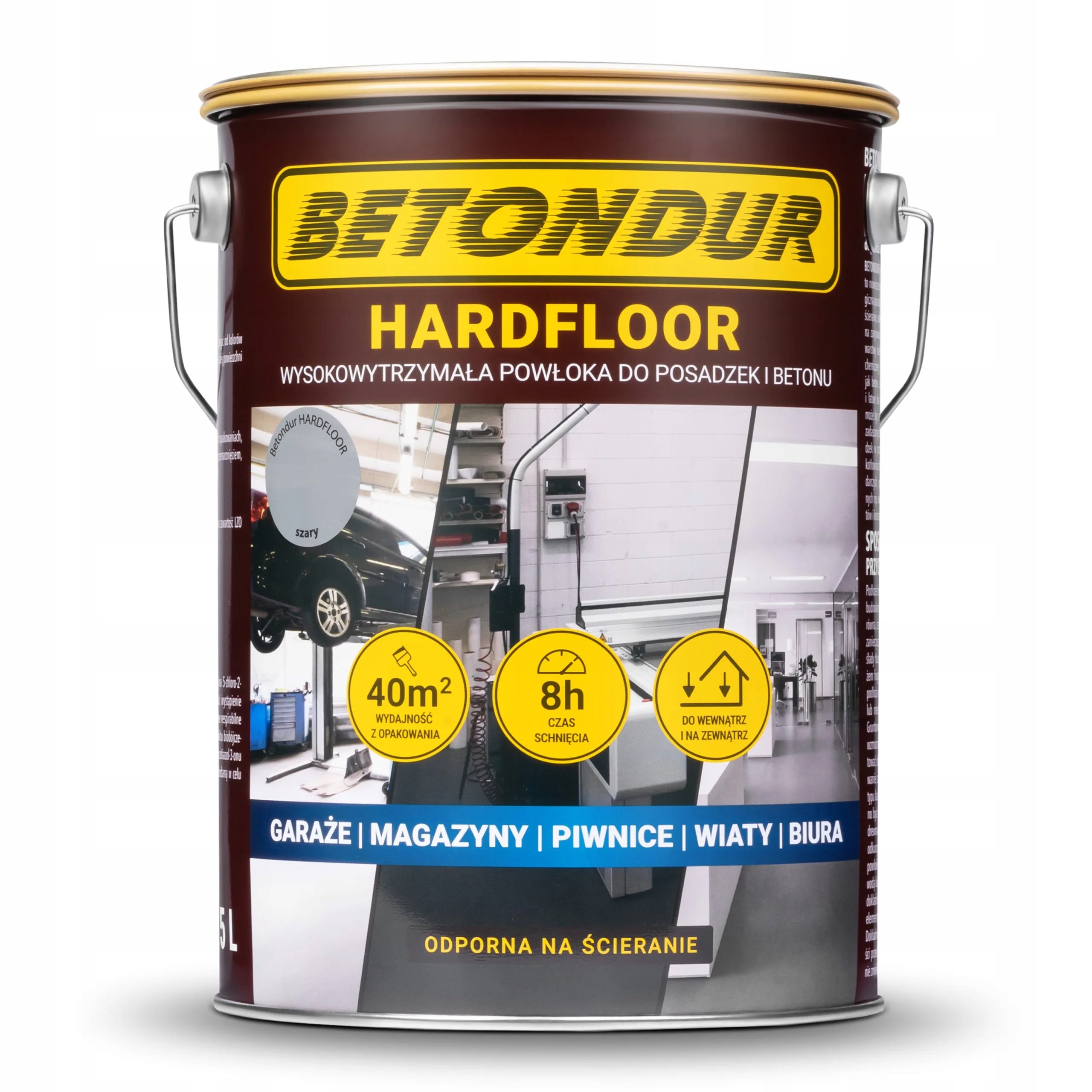 Barva Betondur Hardfloor pro podlahy a Betonu 5L Trvanlivý šedý povlak