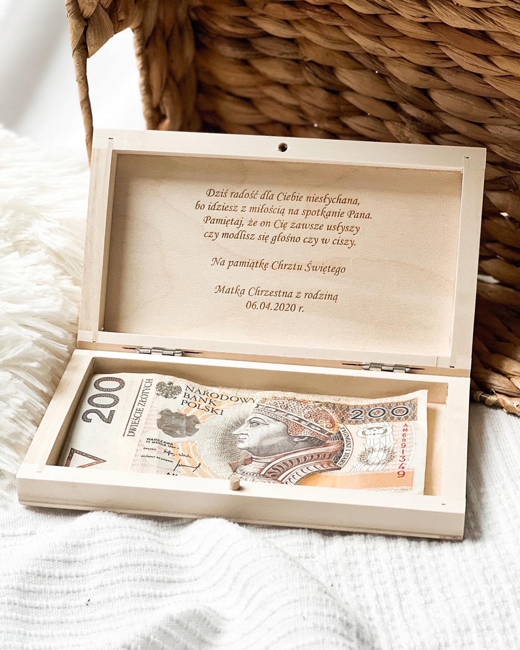 Pamiątka Chrztu Świętego Prezent na Chrzest Święty Długość (cm) 17 cm