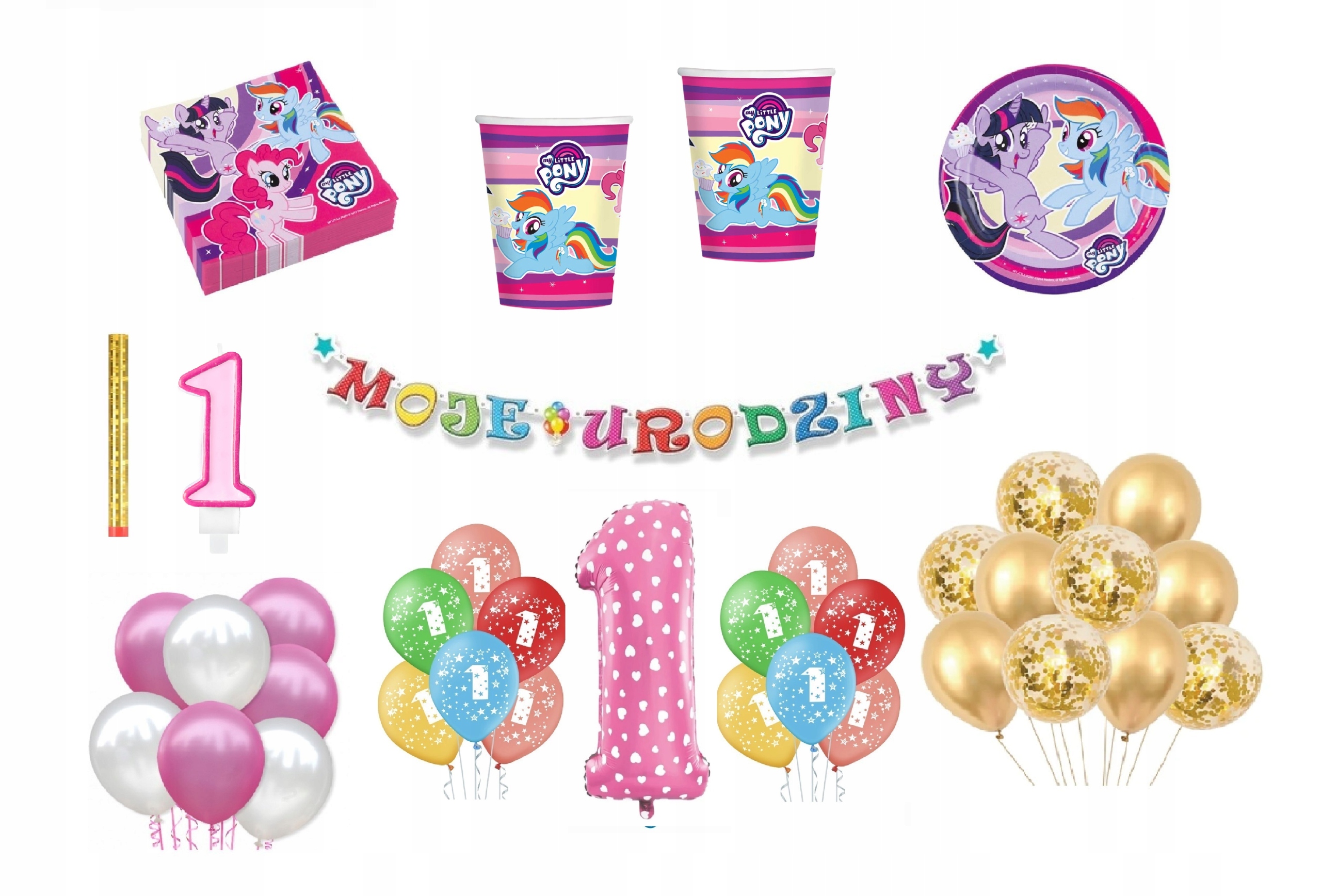 

Zestaw My Little Pony 1 Urodziny Balony