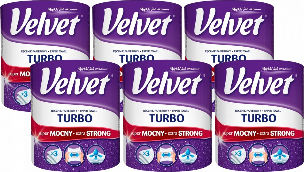 

Ręcznik kuchenny Velvet Turbo Mocny x6 Rolek