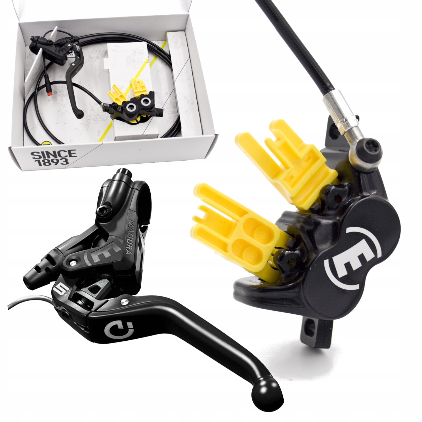 Zestaw hamulca Magura MT5e do E-bike, 4-tłoczkowy, E-bike, Higo-closer