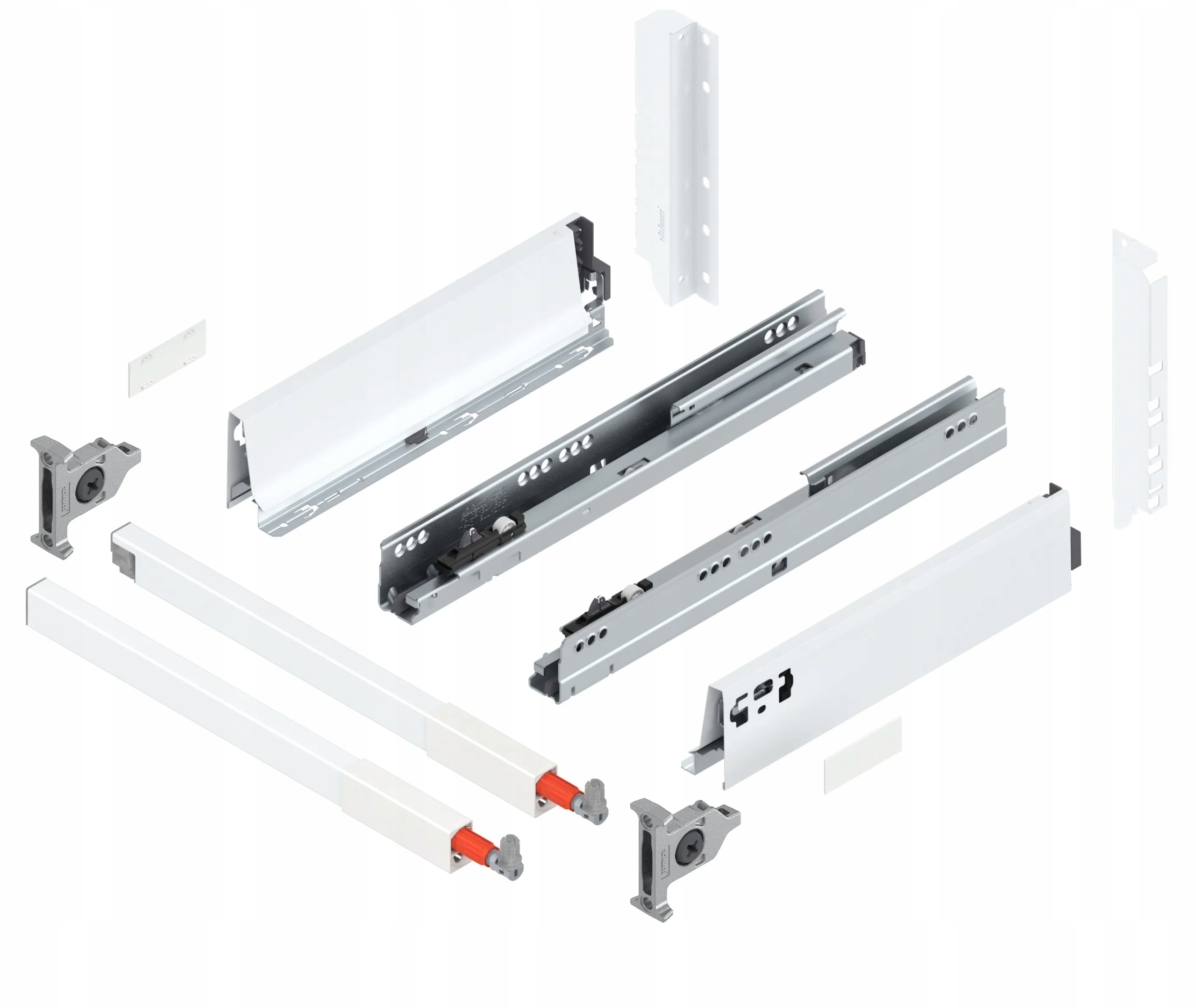 Šuplík Tandembox Antaro 550 mm, vysoká s relingem C, 30 kg, šedá