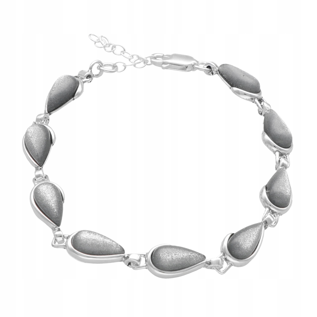 Stříbrný náramek s ulexitem stříbřitým Stříbro 925 Dámský šperk