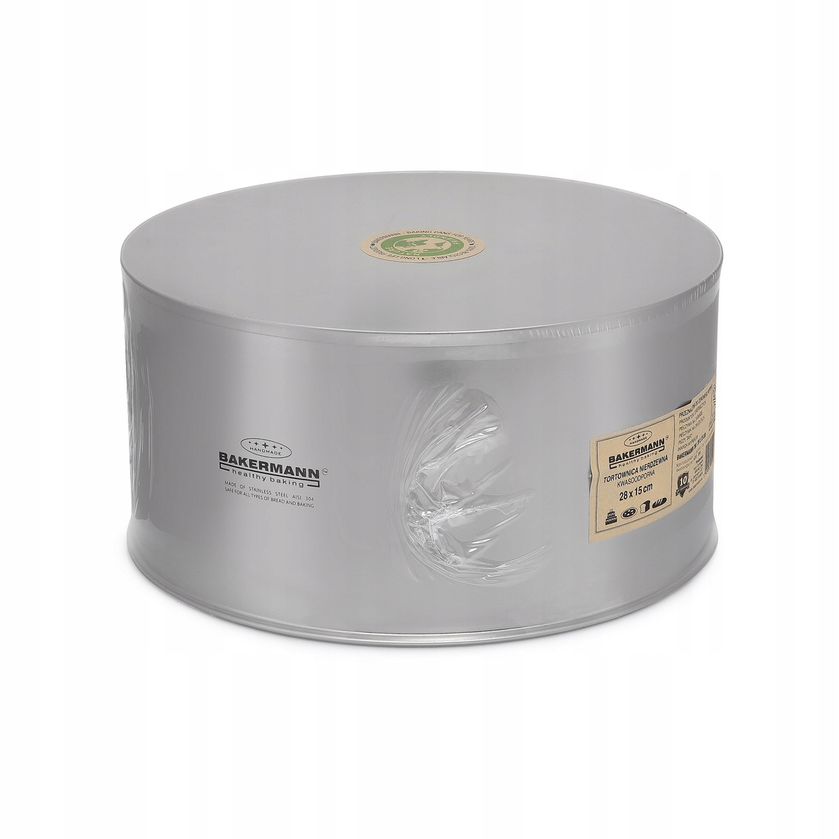 Forma Na Tortu nerezová kyselinovzdorná Vysoká 15 cm Bakermann fi 28 cm Aisi 304