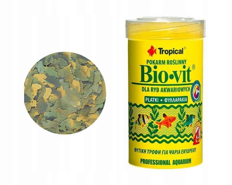 TROPICAL BIO-VIT 250ml - растительная пища для Рыб