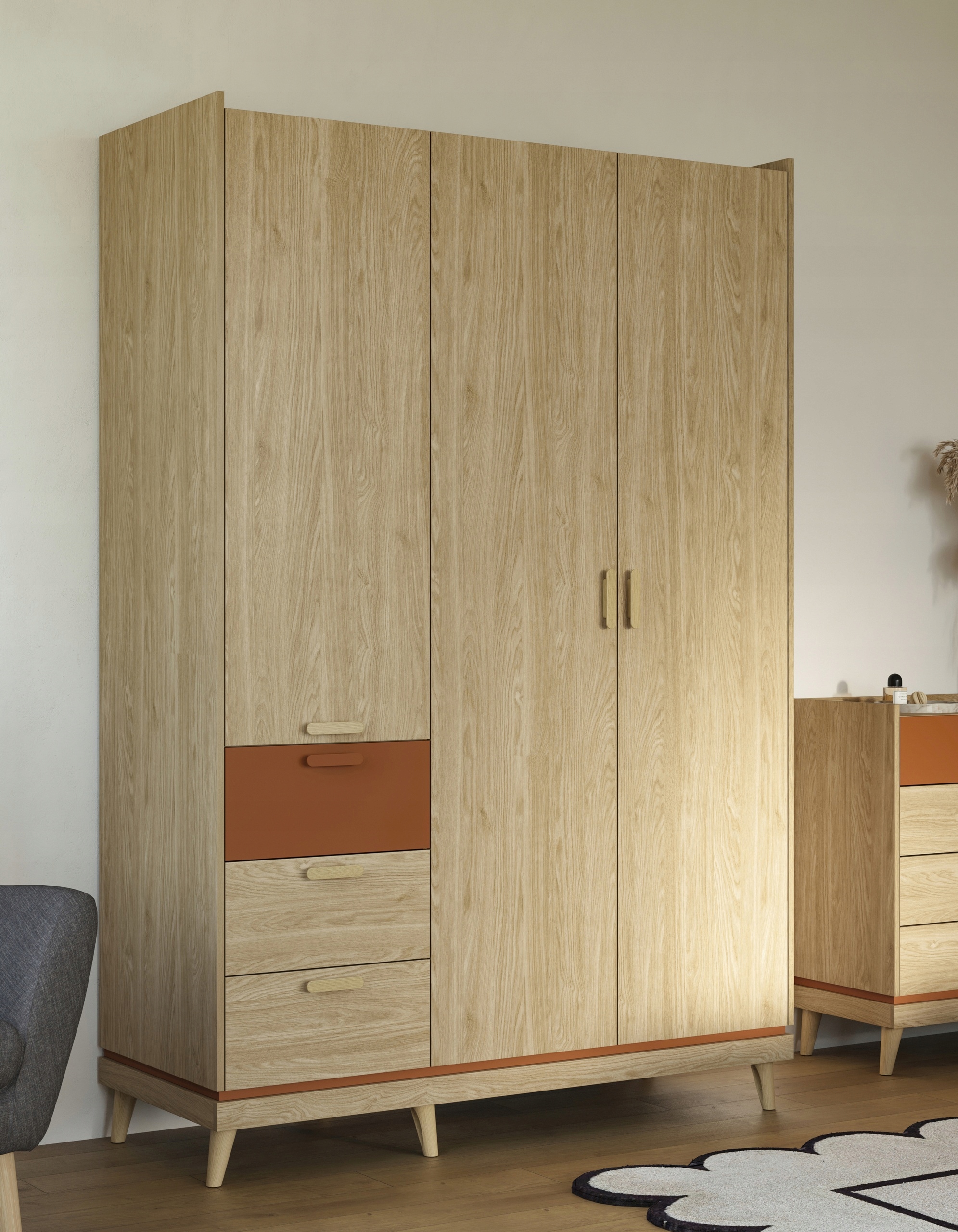 Skříň Acara 143.5 cm Výklopná Dub