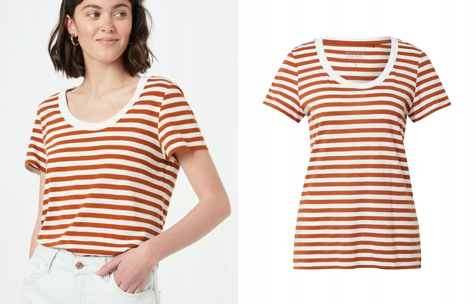 

Esprit Eko Koszulka Bluzka T-shirt Bawełna Modal S