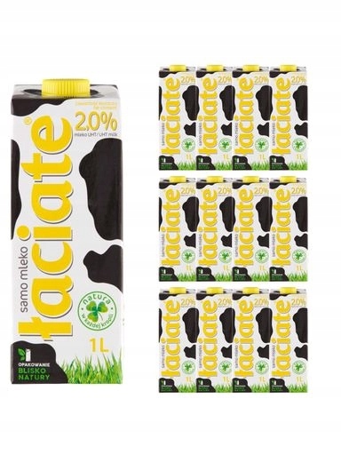 Levně Łaciate Uht mléko 2,0 % 12 x 1 l