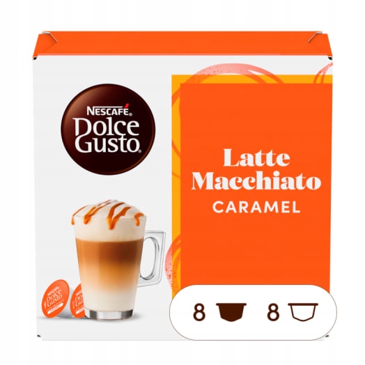 Levně Nescafé Dolce Gusto Latte Macchiato Caramel Káva v kapslích (16 ks)