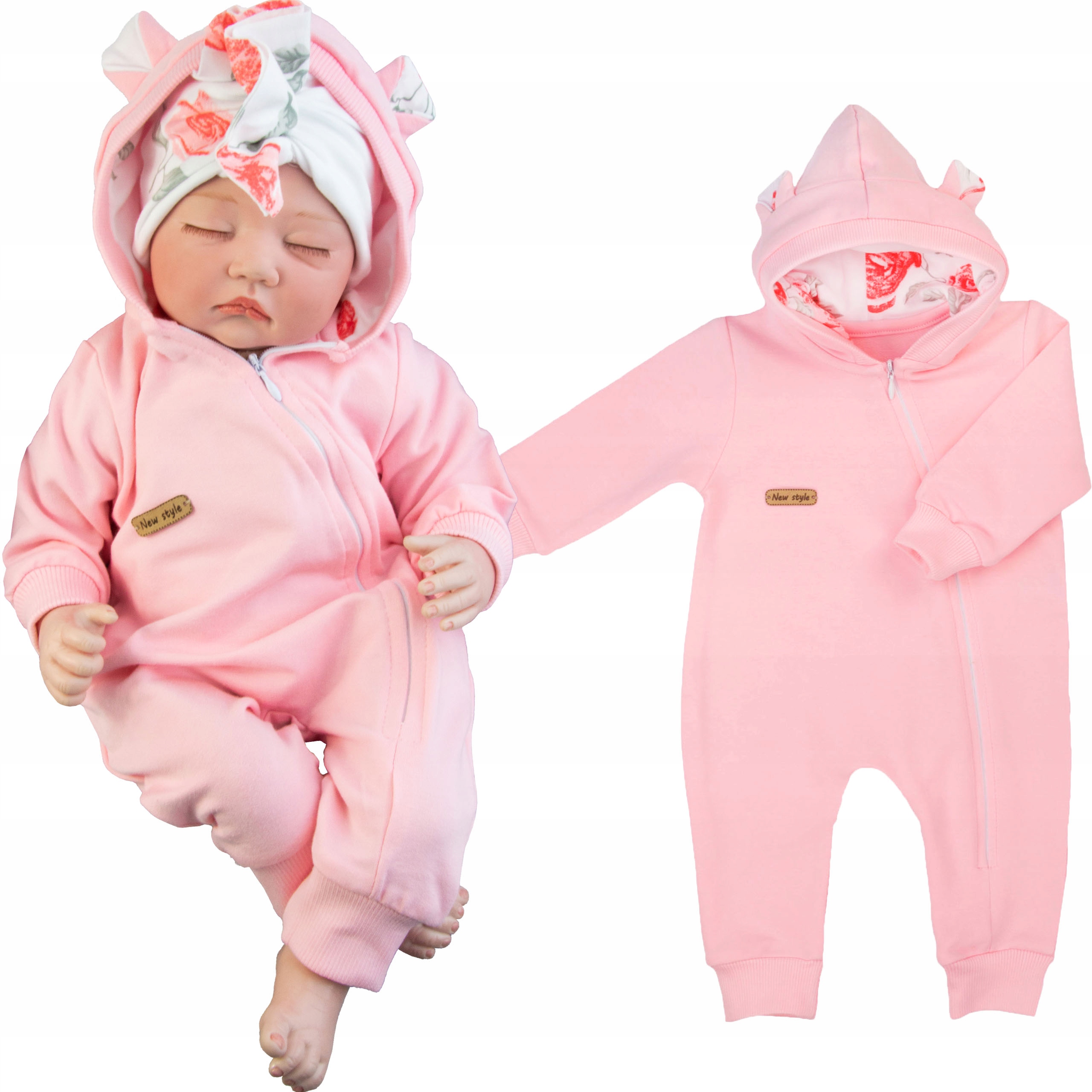 

Kombinezon Dresowy Pajac Bawełniany 68 róże