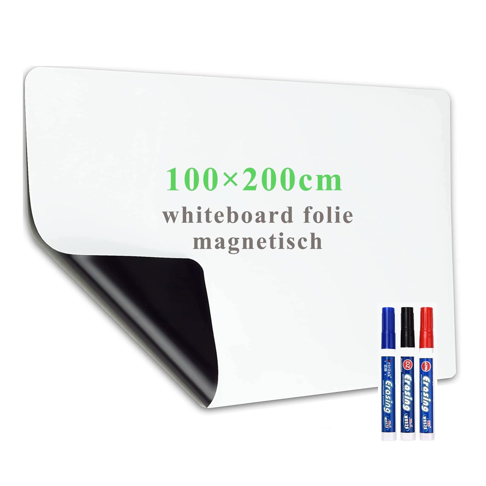 Magnetická tabuľa Lyzzxi, samolepiaca fólia na bielu tabuľu – 100x200 cm