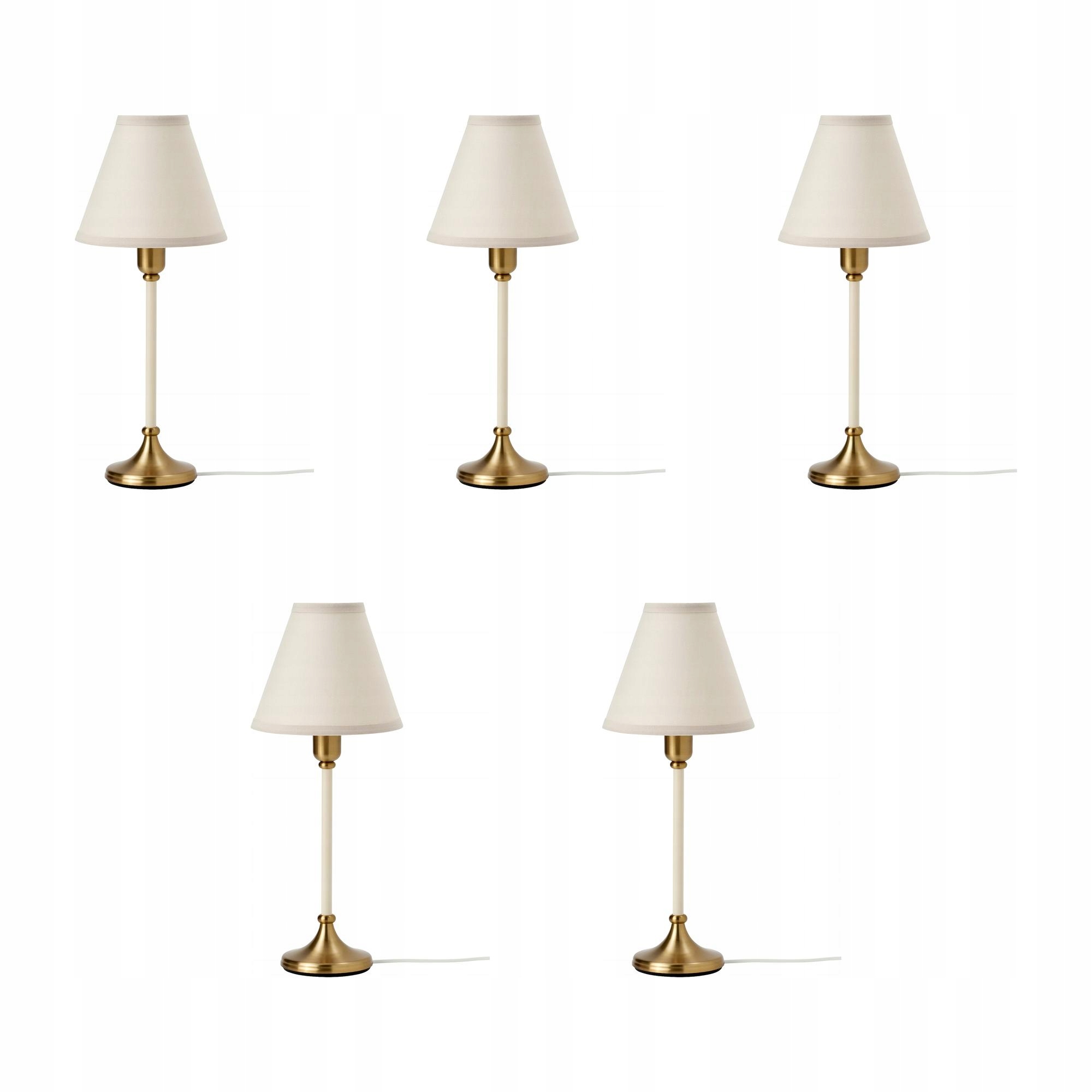 5 szt. Lampa stołowa Flyghojd mosiądz beżowa 54 cm