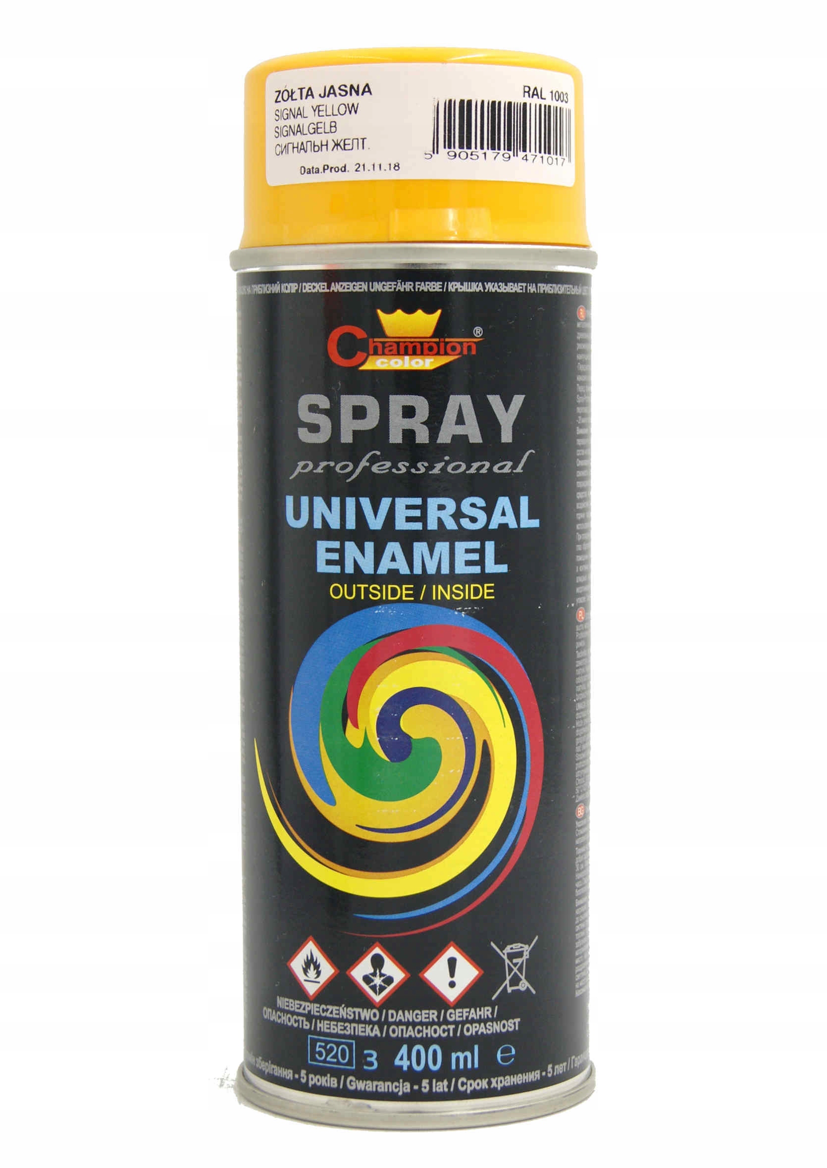 

Champion Farba Lakier W Sprayu Żółty Ral 1003