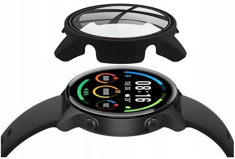 CASE ETUI OBUDOWA + SZKŁO 2w1 DO XIAOMI MI WATCH Kolor czarny