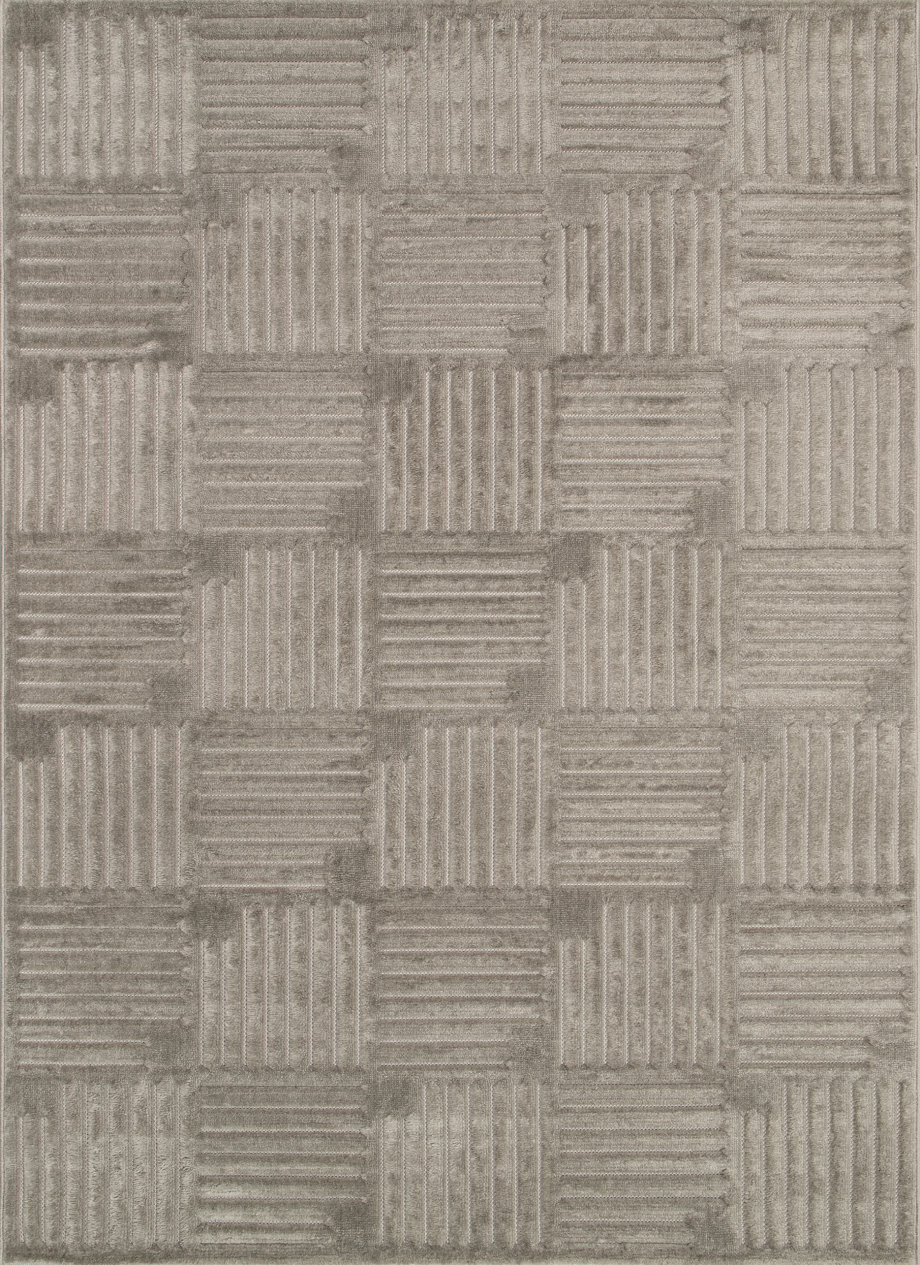 Šedý koberec do obývačky, moderný vyrezávaný vzor boho, 133 x 190 cm