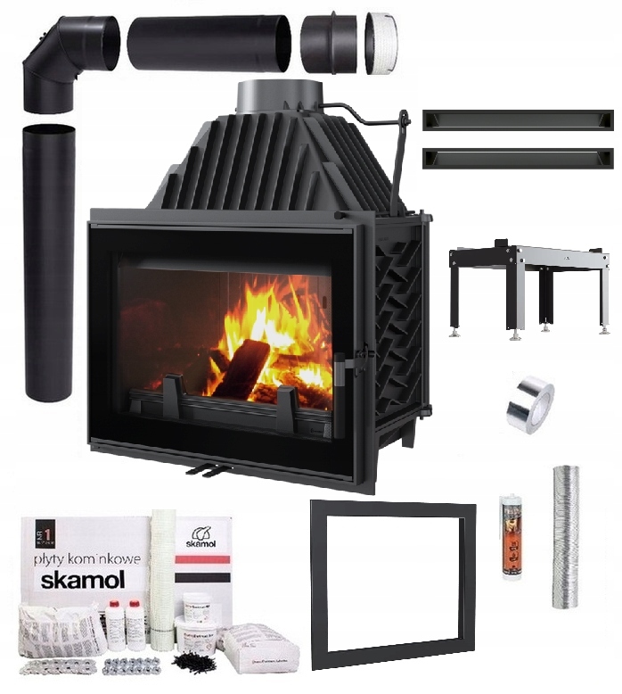 Krbová Vložka Litinová Zosia 12 Ekodesignová Sada Trubky Lufty Desky