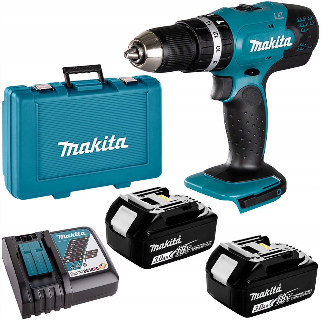 Akumulátorový aku šroubovák 18V Lxt 2-rychlostní 42 Nm 2x3 Ah Makita DHP453RFE