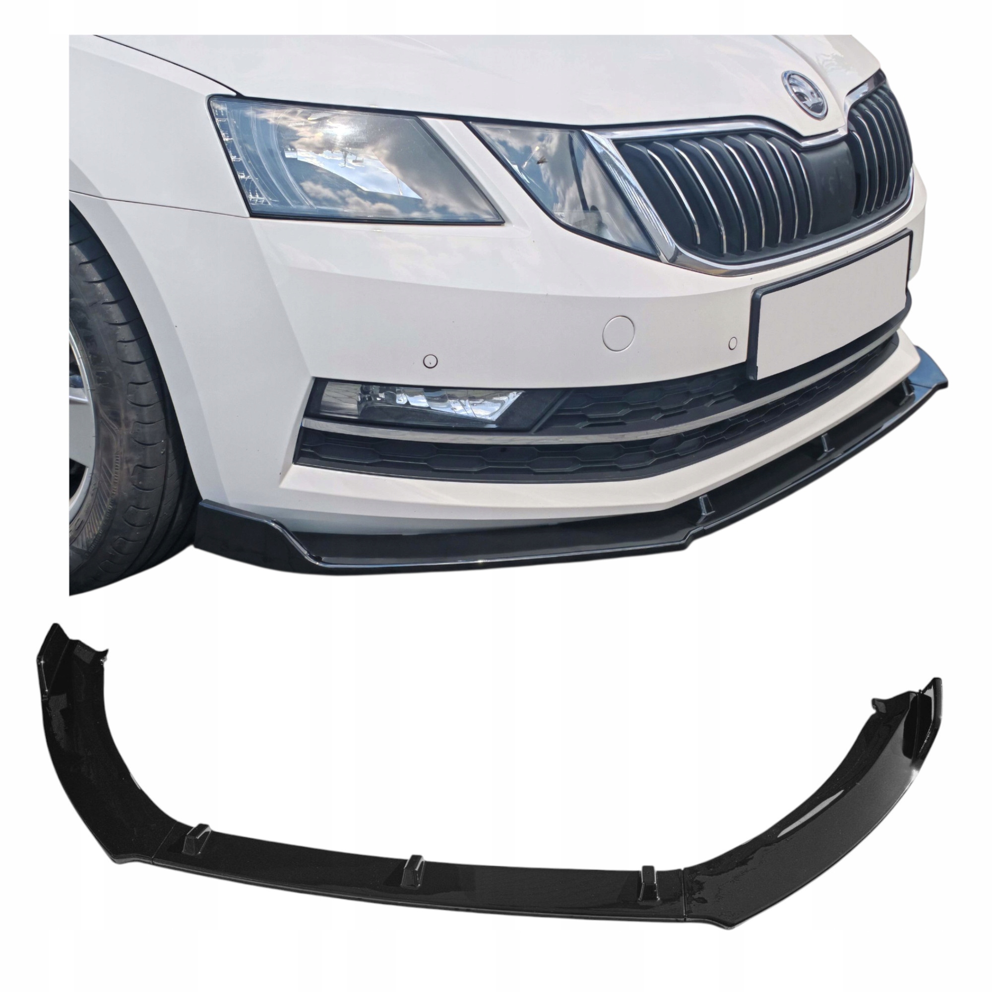 Lízátko Nástavec předního nárazníku Škoda Octavia MK3 III Difuzér Spoiler Splitter