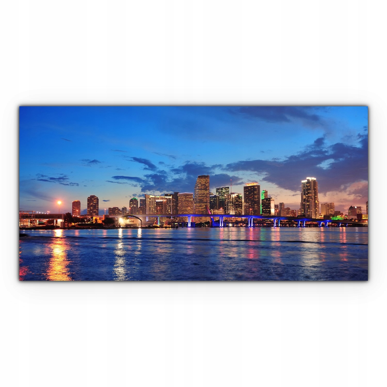 

Canvas na ramie na ścianę 100x50 Miami Miasto Noc
