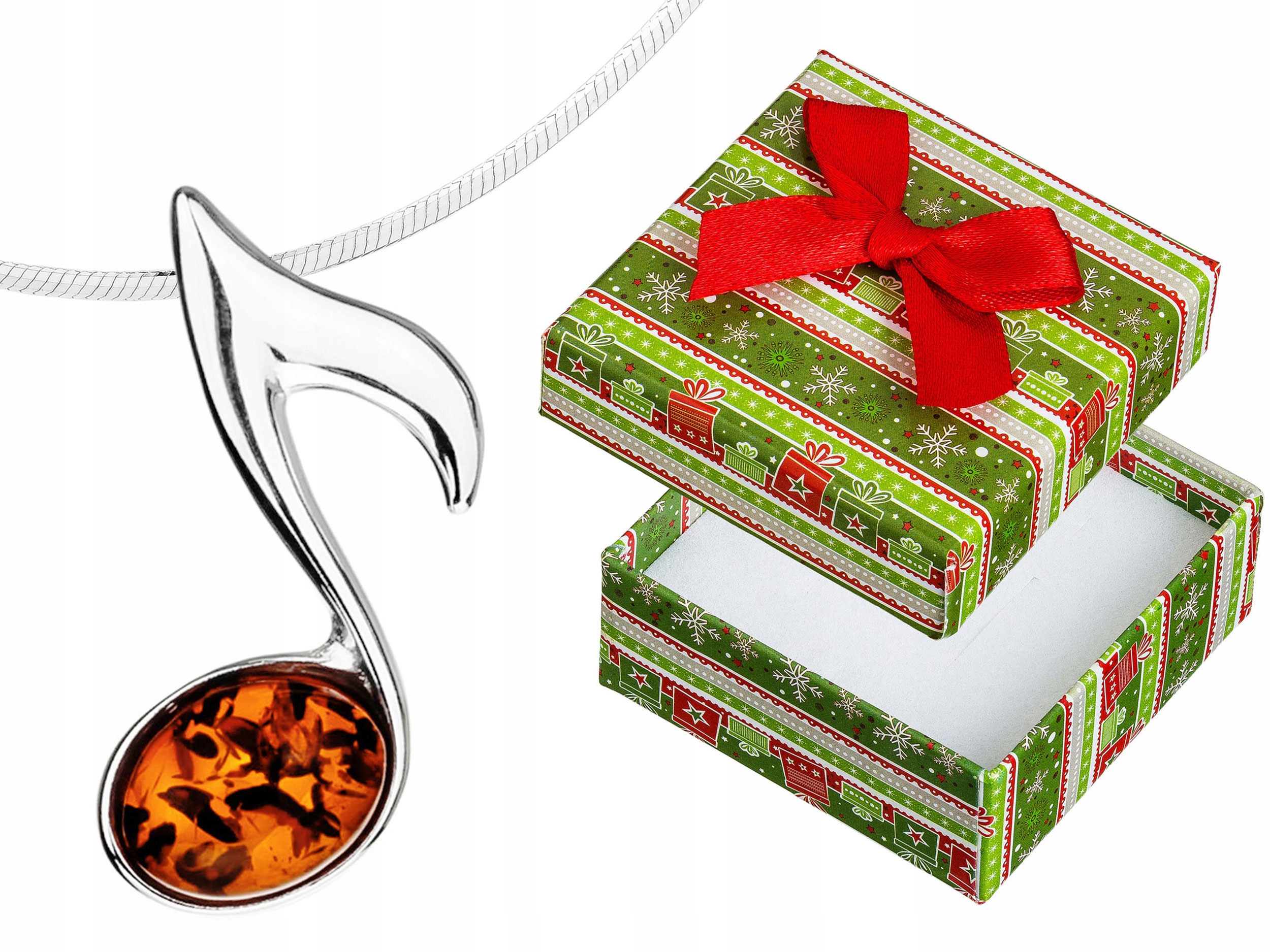 Dlouhý stříbrný dámský náhrdelník Nutka Osmička s jantarem Stříbro Zmijka 80