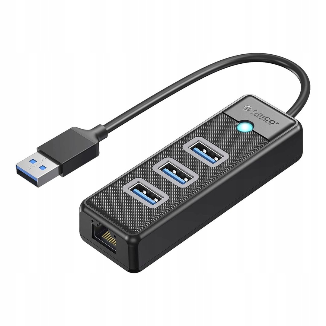 Hub Usb Orico PW3UR25-U3 4-portowy 3x Usb-a 3.0 1x RJ45 2.5G Ethernet 1,8 m