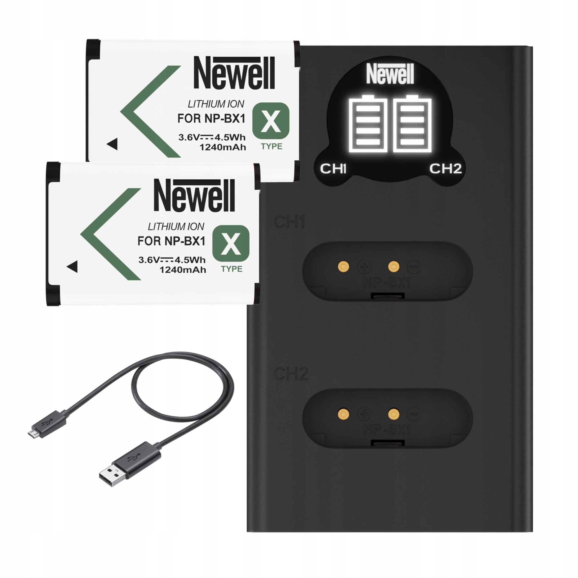 Akumulator Bateria 2X Do Sony Dsc HX90 HX90V 1240MAH 3,6 V Ładowarka Usb-c