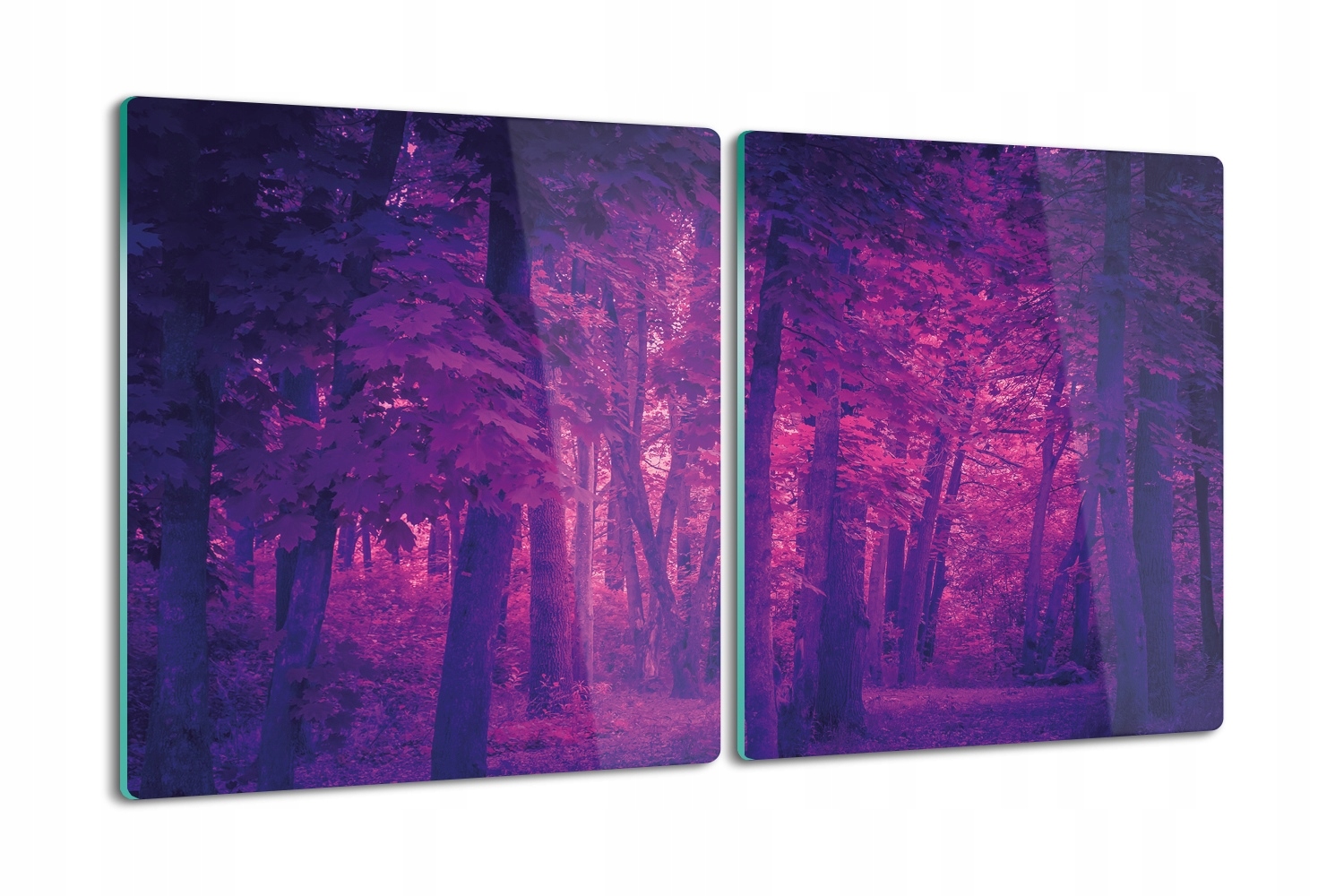 skleněná deska 2x40x52 podložka Les stromy rostliny