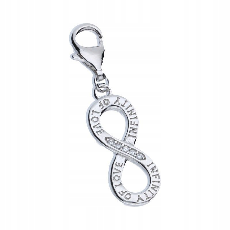 ZAWIESZKA CHARMS SREBRO 925 INFINITY OF LOVE