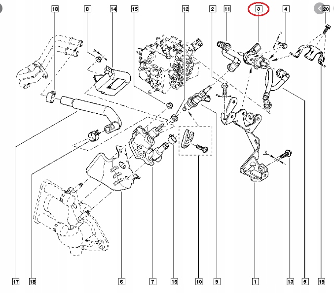 ZAWOR DO FAP UKLADU PALIWA TRAFIC SCENIC 2 0DCI OE Part number 20 88 537 65R