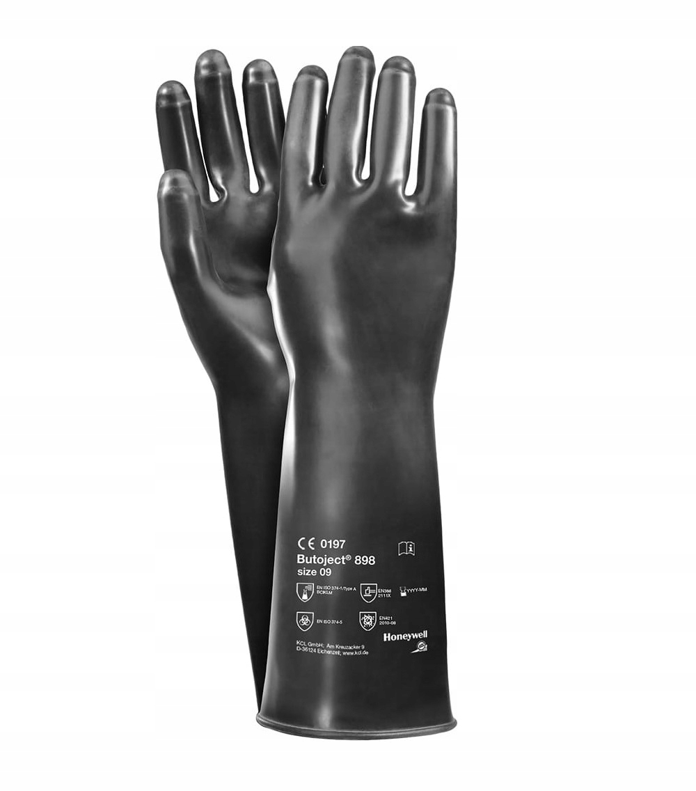 Rękawice Ochronne Chemiczne Długie Elastyczne z Kauczuku Kcl Butoject 898