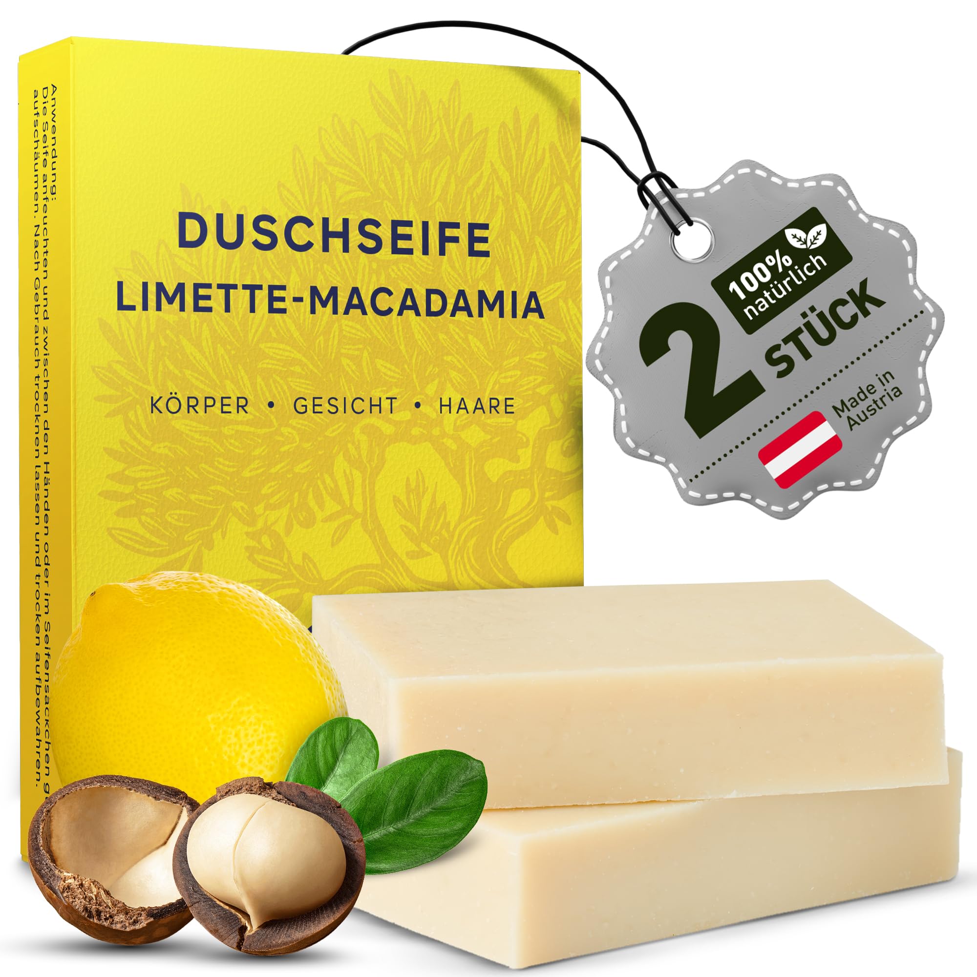 Levně Larum Sports Sada 2 mýdel s vůní Limetka, makadamie