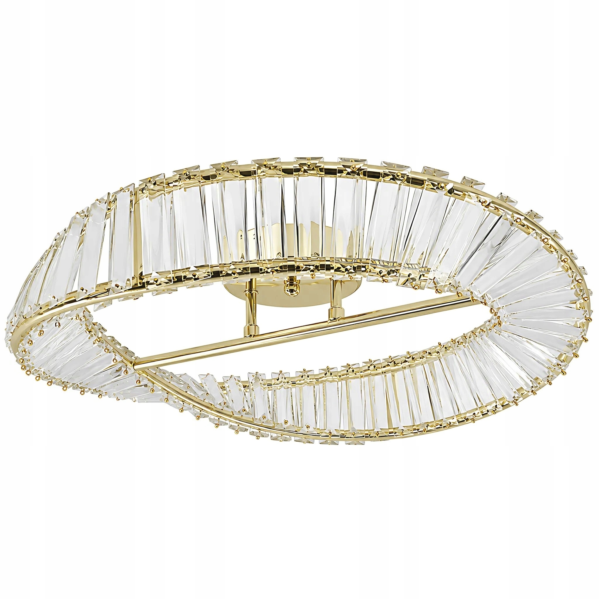 Stropní Svítidlo Zlatý Křišťál Geometrický 50 cm Glamour Toolight