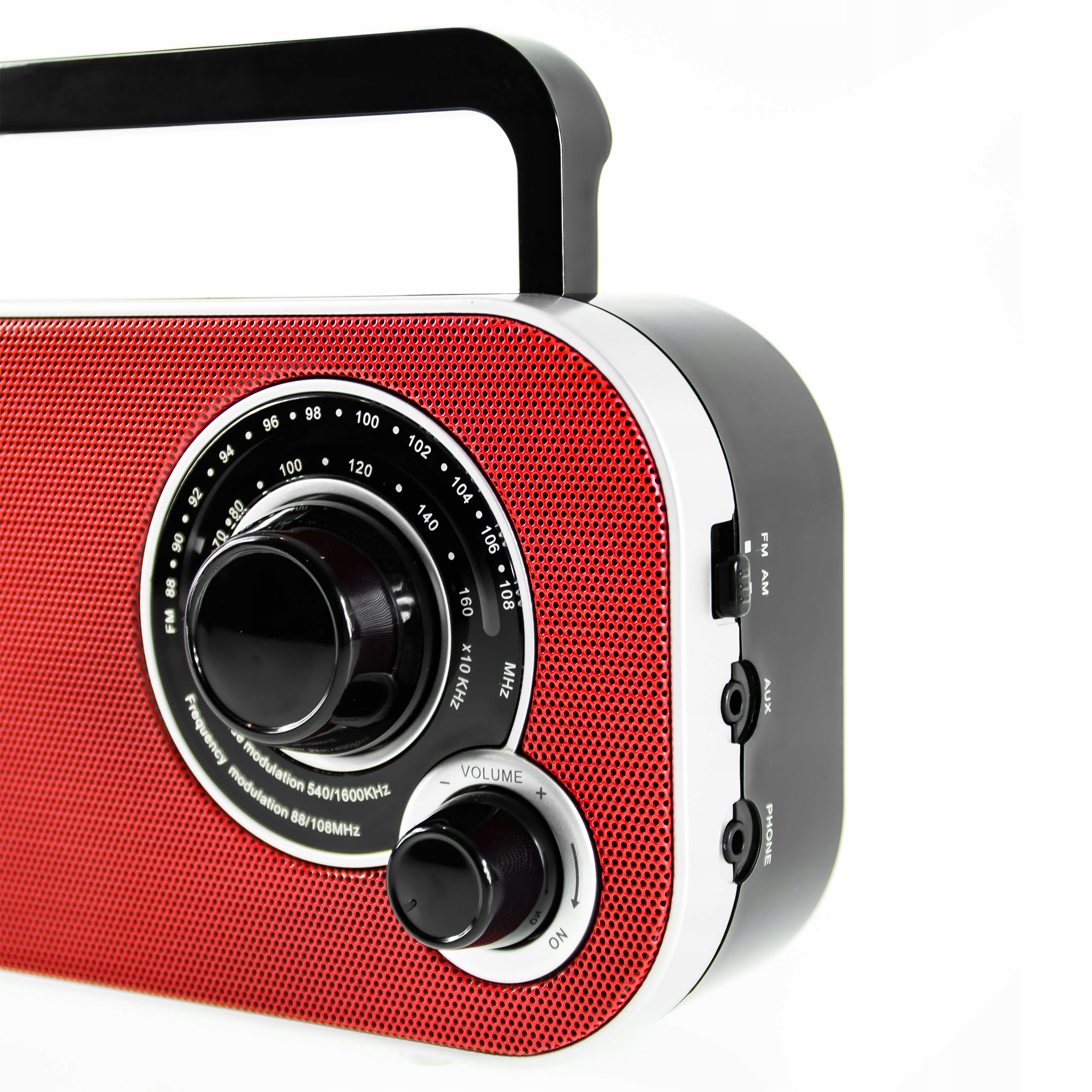 CR 1140 Red Radio Przenośne z Regulacją Głośności i Anteną Teleskopową