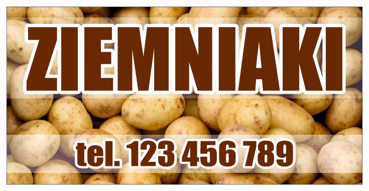 

Baner Ziemniaki 100x200 cm Sprzedaż Ziemniaków