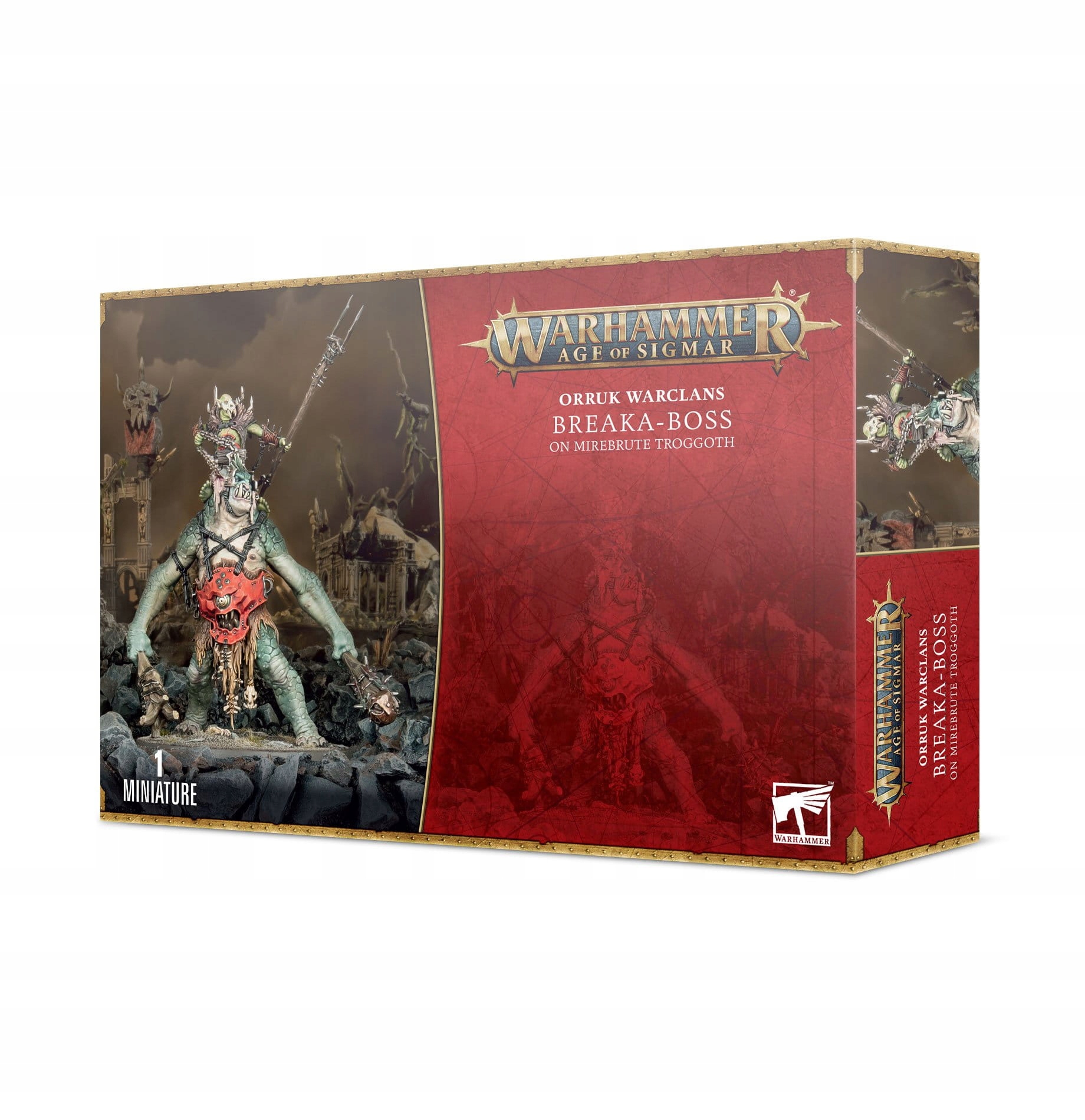 Warhammer Age of Sigmar Breaka-Boss On Mirebrute Troggoth Orruk Warclans