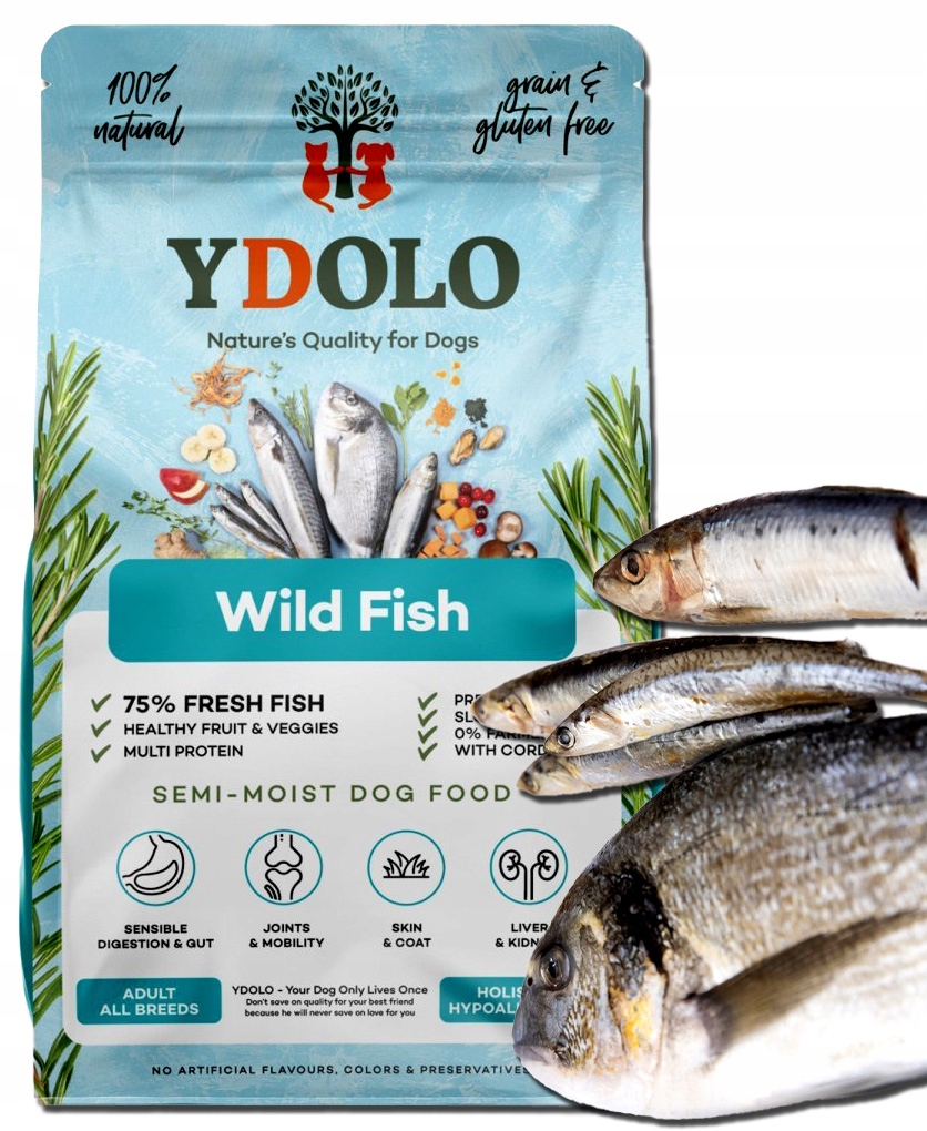 Ydolo Pure ryby morskie karma półwilgotna bez gliceryny dla psa 2,5kg