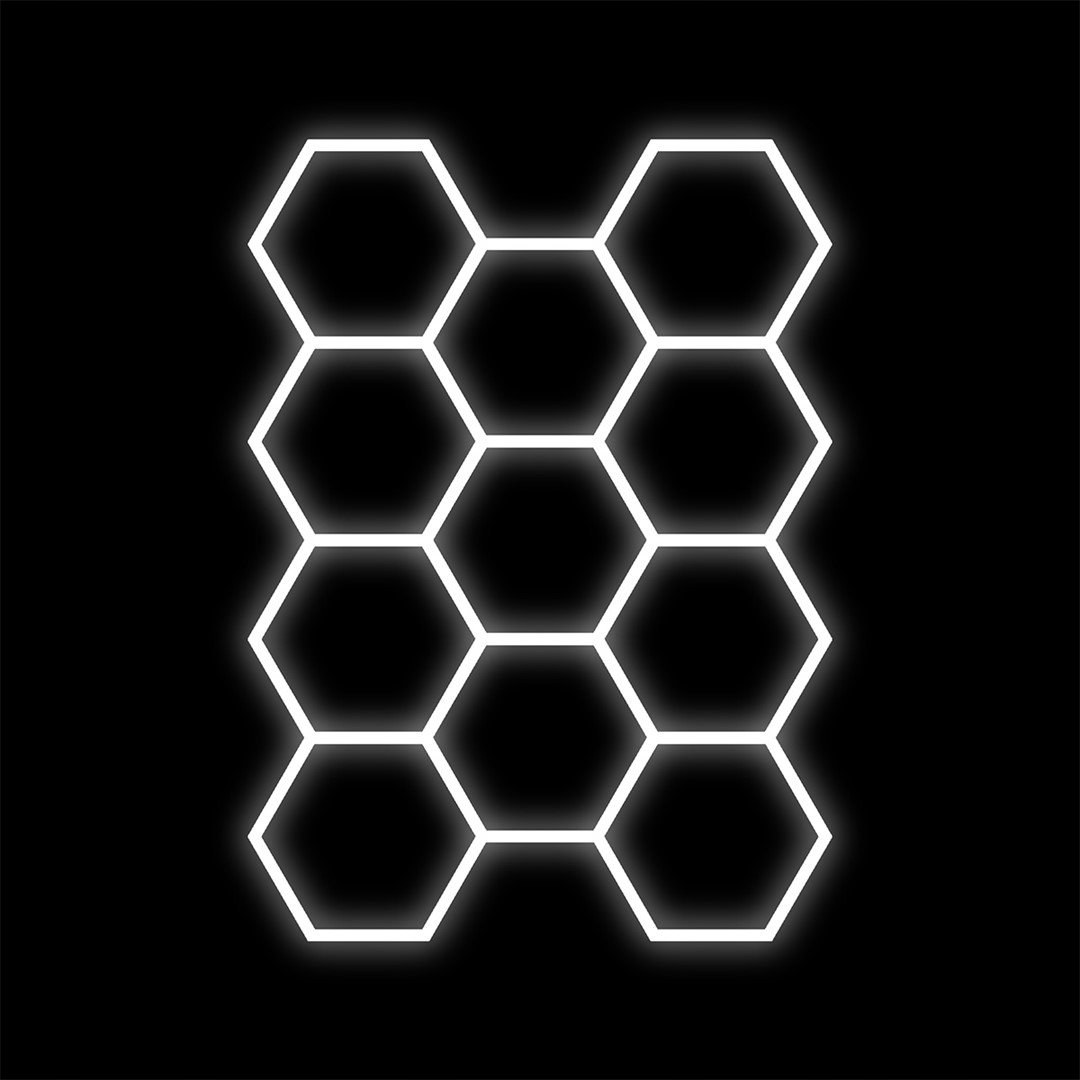 Veľká moderná Led stropná lampa do chodby hexagón 11 368W 6500K