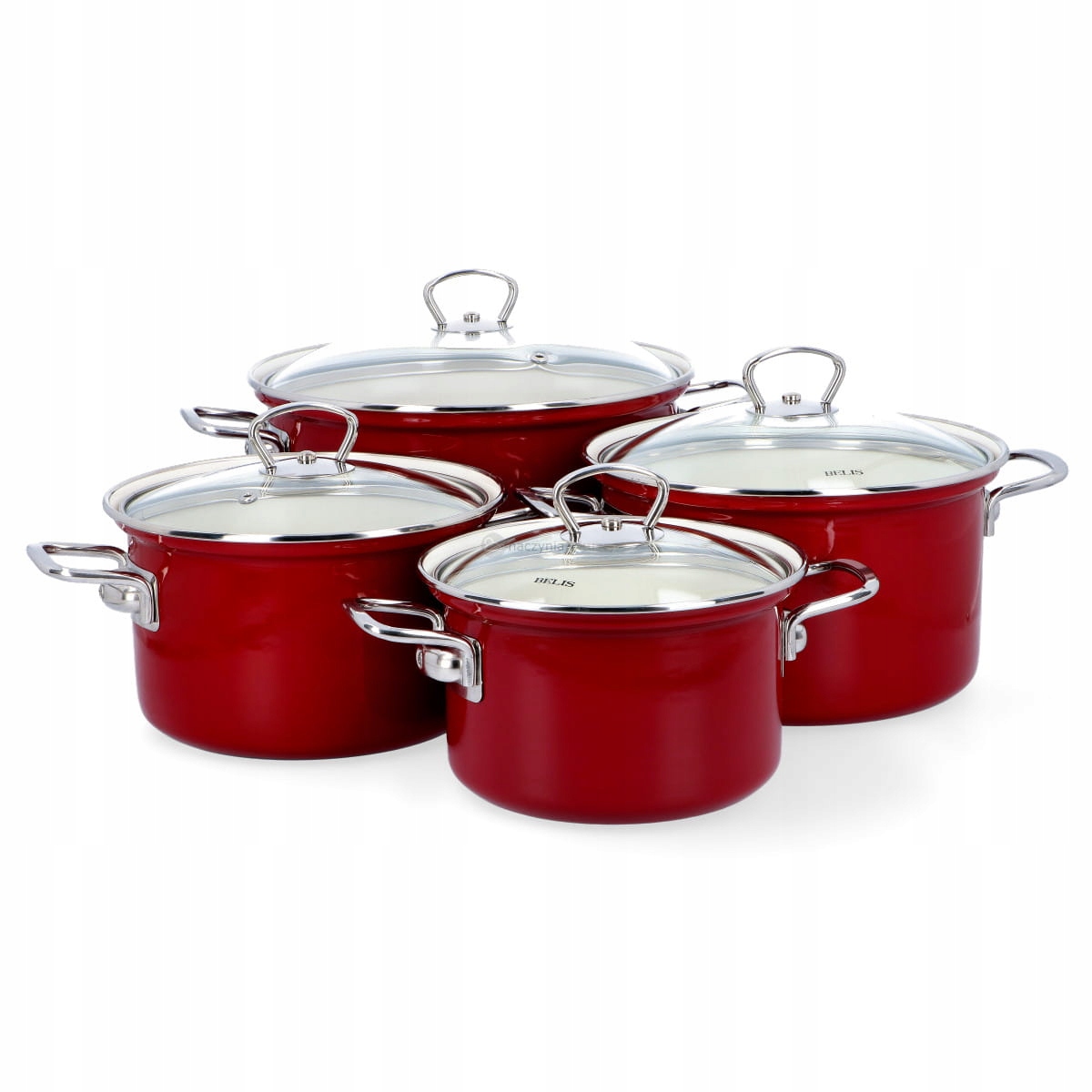 Zestaw garnków emaliowanych Eco Ceramic - 8 el. Belis indukcja