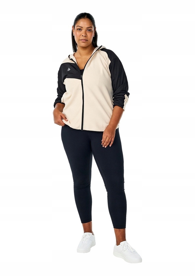 Plus Size Zizzi Krémová Sportovní Fleecová Bunda 251A 52