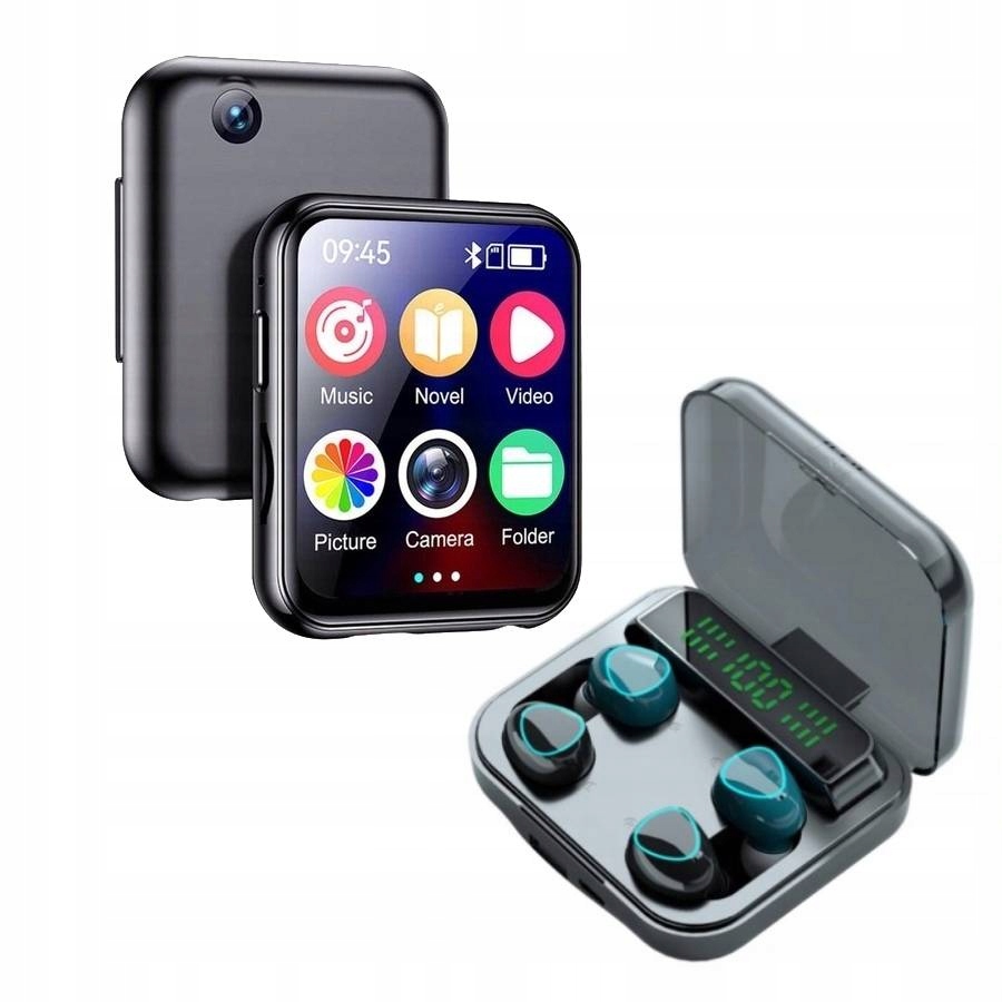 Multimediální přehrávač MP3 8GB s kamerou sluchátka Tws Powerbank