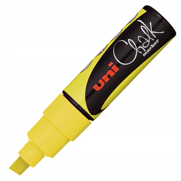 MARKER KREDOWY UNI CHALK PWE-8K 8.0 MM ŻÓŁTY