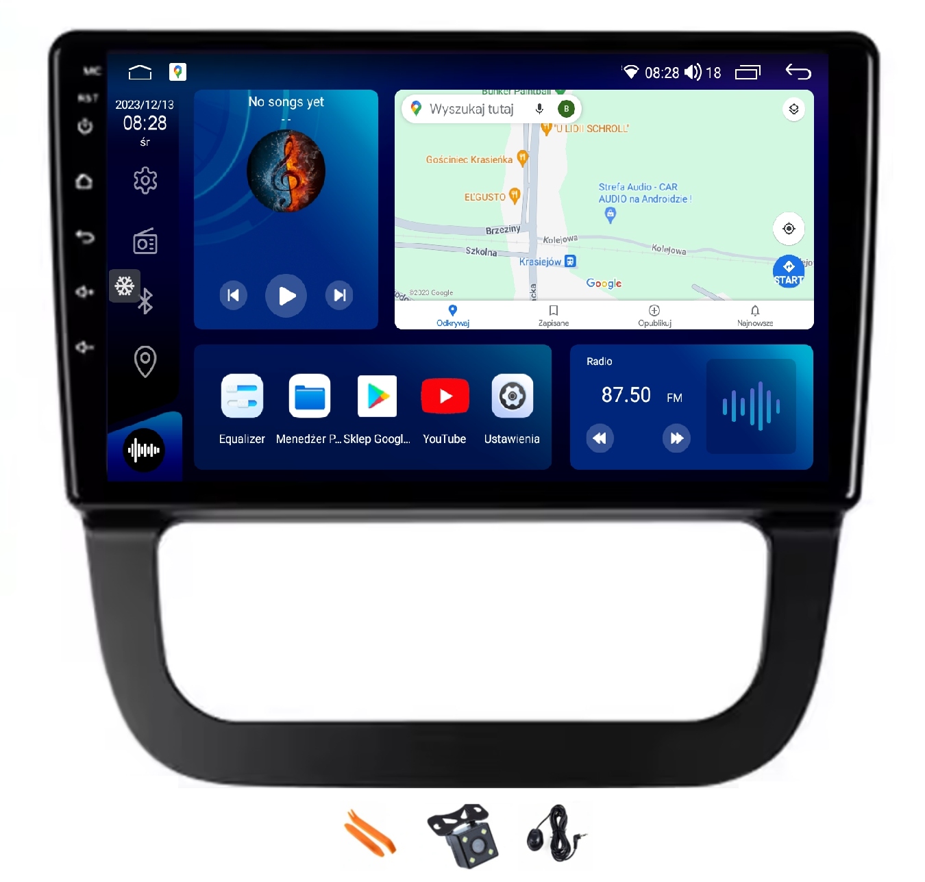 Radio Android Navigácia Vw Bora 06-11 6/128GB Lte 4G CarPlay Gps