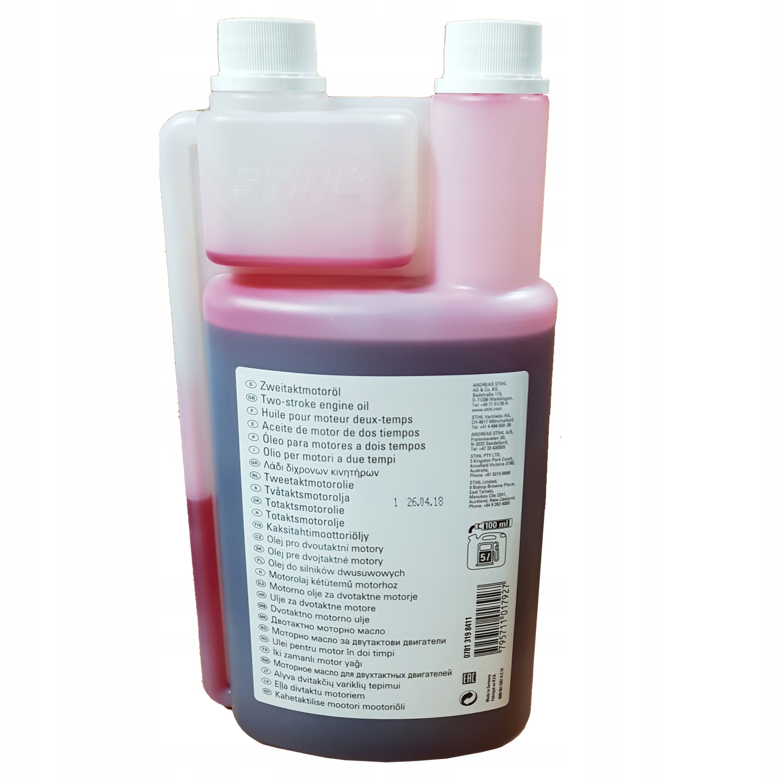 Olej Stihl do silników dwusuwowych 1l dozownik Typ olej