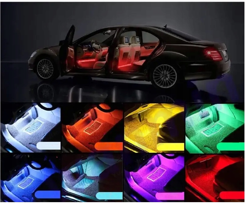 TAŚMA LED RGB 5050 12V BLUETOOTH APLIKACJA OŚWIETLENIE KABIN AUTA SAMOCHODU Stan opakowania oryginalne
