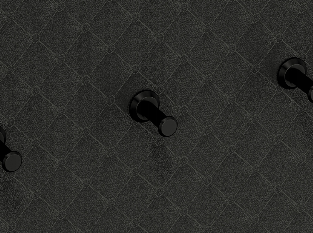 Wieszak Tapicerowany 70 cm Czarny NIVA ML Kolor mebla czarny