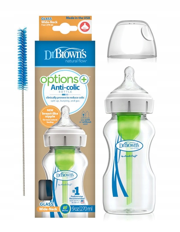 

Dr Brown's Butelka Szklana Szeroka Options+ 270ml
