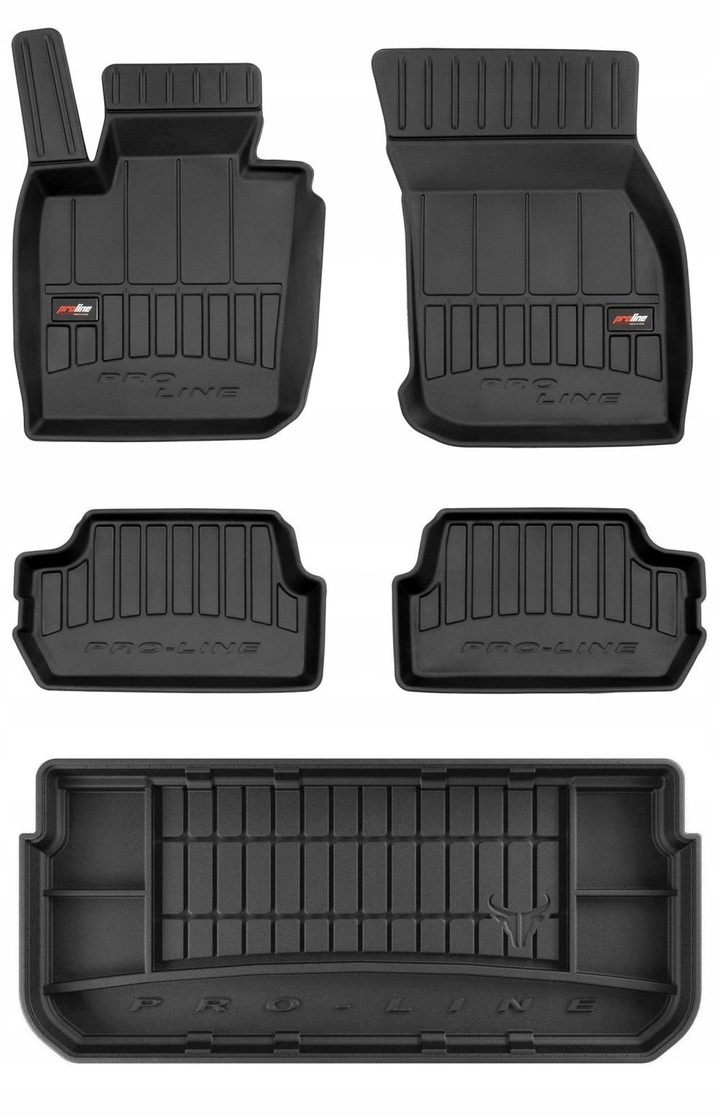 Set 3D gumové rohože rohož do kufru Mini Cooper S Hb od roku 2014