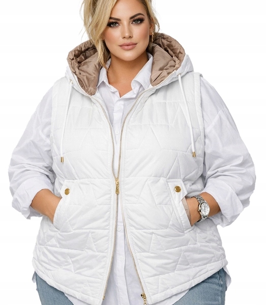 Dámská prošívaná vesta Plus Size Agrafka 8XL