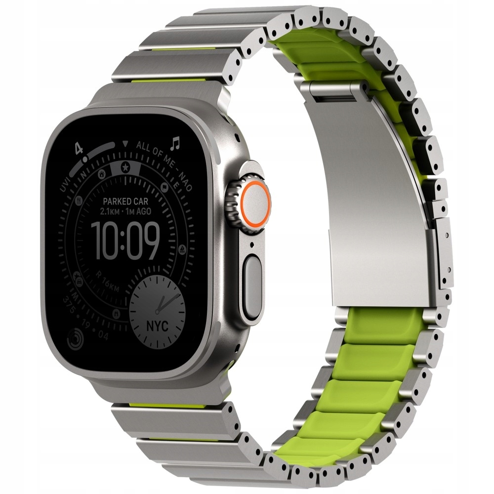 Pasek bransoleta stalowa do Apple Watch 44/45/46/49mm Uniq Strova